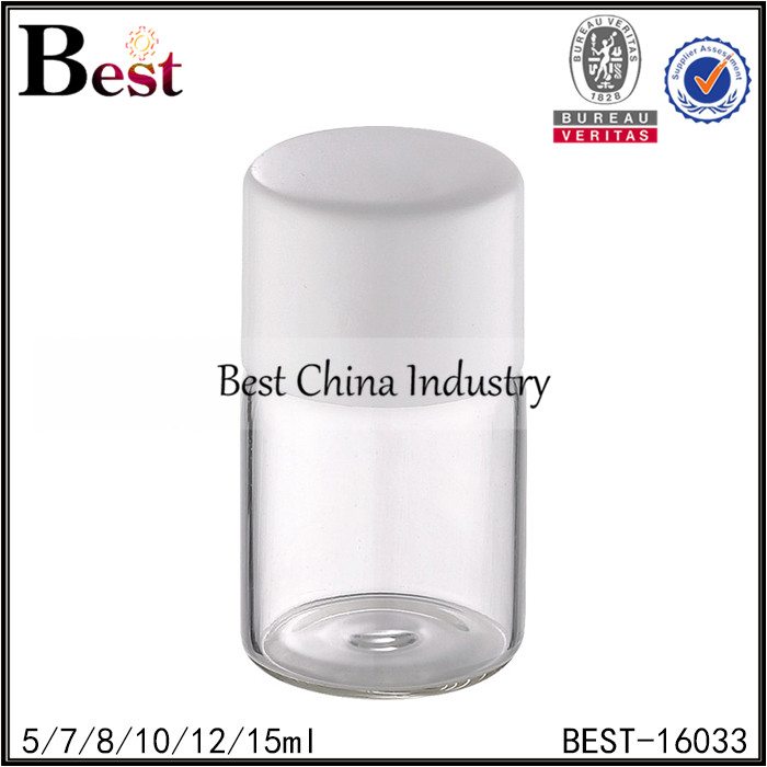 Hot-selling attractive price
 clear round tubular bottle with cap and stopper 5/7/8/10/12/15ml Supply to Bulgaria