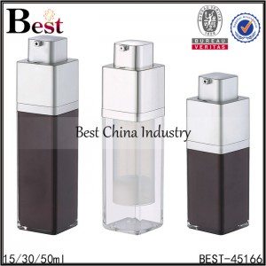 Best quality and factory
 square shape press pump lotion acrylic airless bottle 15/30/50ml  Factory from Afghanistan