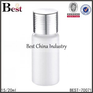 factory customized
 white plastic bottle with silver screw cap 15/20ml Wholesale to Malawi